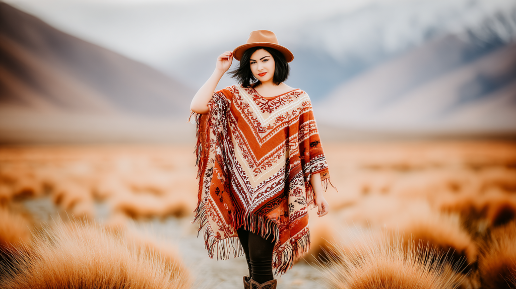 Poncho Andino  (Lana tejida)